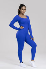 Load image into Gallery viewer, Square Neck Long Sleeve Active Jumpsuit