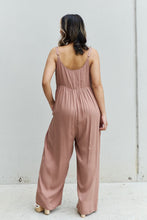 Load image into Gallery viewer, HEYSON All Day Full Size Wide Leg Button Down Jumpsuit in Mocha