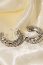 Load image into Gallery viewer, Stainless Steel Scale C-Hoop Earrings