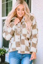 Load image into Gallery viewer, Checkered Snap Down Long Sleeve Jacket