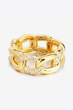 Load image into Gallery viewer, 18K Gold-Plated Rhinestone Ring