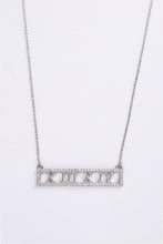 Load image into Gallery viewer, Inlaid Cubic Zirconia Bar Pendant Necklace