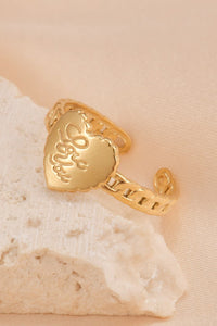 14K Gold Plated LOVE YOU Open Ring