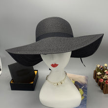 Load image into Gallery viewer, Bow Paper Braided Wide Brim Hat