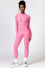 Load image into Gallery viewer, Half Zip Long Sleeve Active Jumpsuit