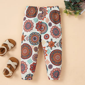 Baby Girl Printed Halter Neck Top and Pants Set