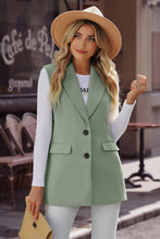 Load image into Gallery viewer, Longline Blazer Vest with Pockets