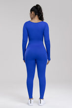 Load image into Gallery viewer, Square Neck Long Sleeve Active Jumpsuit