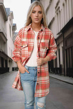 Load image into Gallery viewer, Plaid Dropped Shoulder Shirt Jacket