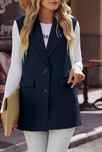 Load image into Gallery viewer, Longline Blazer Vest with Pockets