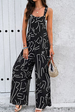 Load image into Gallery viewer, Printed Wide Strap Jumpsuit with Pockets