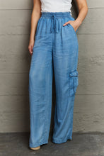 Load image into Gallery viewer, GeeGee Out Of Site Full Size Denim Cargo Pants