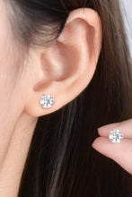 Load image into Gallery viewer, 2 Carat Moissanite 925 Sterling Silver Stud Earrings