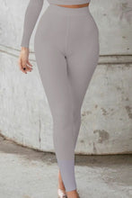 Load image into Gallery viewer, Mock Neck Long Sleeve Top and High Waist Pants Set