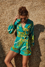 Load image into Gallery viewer, Botanical Print Long Sleeve Romper