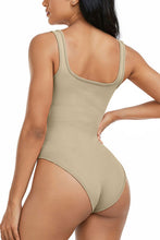 Load image into Gallery viewer, Wide Strap Square Neck Active Bodysuit