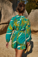 Load image into Gallery viewer, Botanical Print Long Sleeve Romper