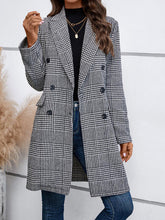 Load image into Gallery viewer, Houndstooth Laper Collar Buttoned Coat