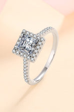 Load image into Gallery viewer, Sterling Silver Square Moissanite Ring