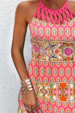 Load image into Gallery viewer, Printed Grecian Neck Mini Dress