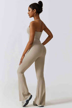 Load image into Gallery viewer, Halter Neck Flare Sport Jumpsuit