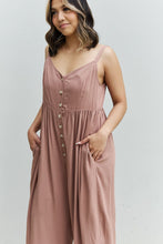 Load image into Gallery viewer, HEYSON All Day Full Size Wide Leg Button Down Jumpsuit in Mocha