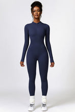 Load image into Gallery viewer, Half Zip Long Sleeve Active Jumpsuit