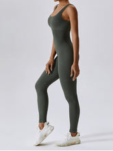 Load image into Gallery viewer, Wide Strap Sleeveless Active Jumpsuit