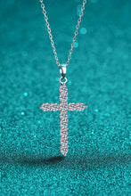 Load image into Gallery viewer, 925 Sterling Silver Cross Moissanite Necklace