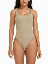 Load image into Gallery viewer, Wide Strap Square Neck Active Bodysuit