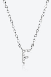 A To F Zircon 925 Sterling Silver Necklace