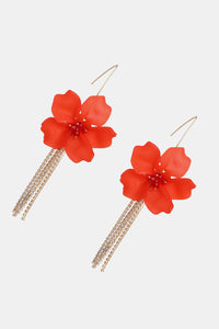 Flower Shape Acrylic Dangle Earrigs