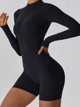 Load image into Gallery viewer, Half Zip Long Sleeve Active Romper