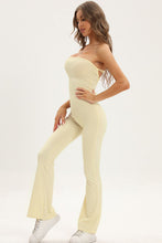 Load image into Gallery viewer, Lace-Up Strapless Jumpsuit