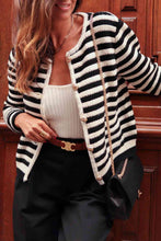 Load image into Gallery viewer, Striped Button Down Cardigan