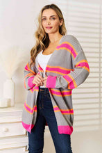 Load image into Gallery viewer, Woven Right Ribbed Long Sleeve Cardigan