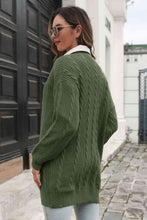 Load image into Gallery viewer, Open Front Longline Cardigan with Pockets