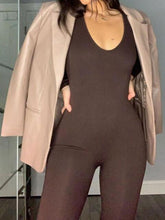 Load image into Gallery viewer, Long Sleeve Scoop Neck Jumpsuit