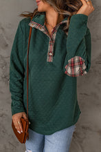 Load image into Gallery viewer, Plaid Snap Down Sweatshirt