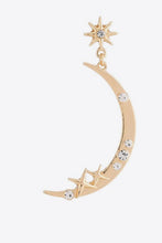 Load image into Gallery viewer, Zircon Star and Moon Alloy Earrings