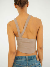 Load image into Gallery viewer, Halter Neck Ribbed Cropped Top