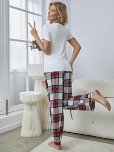 GINGERBREAD BABE Plaid Lounge Set