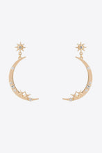 Load image into Gallery viewer, Zircon Star and Moon Alloy Earrings