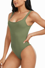 Load image into Gallery viewer, Wide Strap Square Neck Active Bodysuit