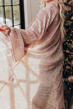 Load image into Gallery viewer, Sequin Open Front Long Sleeve Cardigan