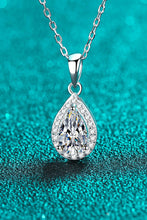 Load image into Gallery viewer, Moissanite Teardrop Pendant Necklace