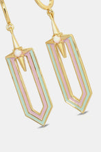 Load image into Gallery viewer, Copper C-Hoop Drop Earrings