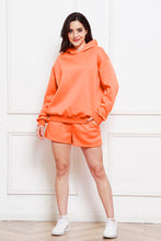 Load image into Gallery viewer, Drop Shoulder Long Sleeve Hoodie and Shorts Set