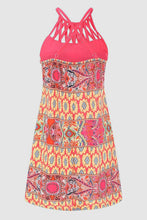 Load image into Gallery viewer, Printed Grecian Neck Mini Dress