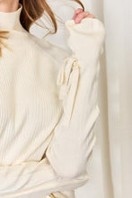 Load image into Gallery viewer, Heimish Full Size Ribbed Bow Detail Long Sleeve Turtleneck Knit Top